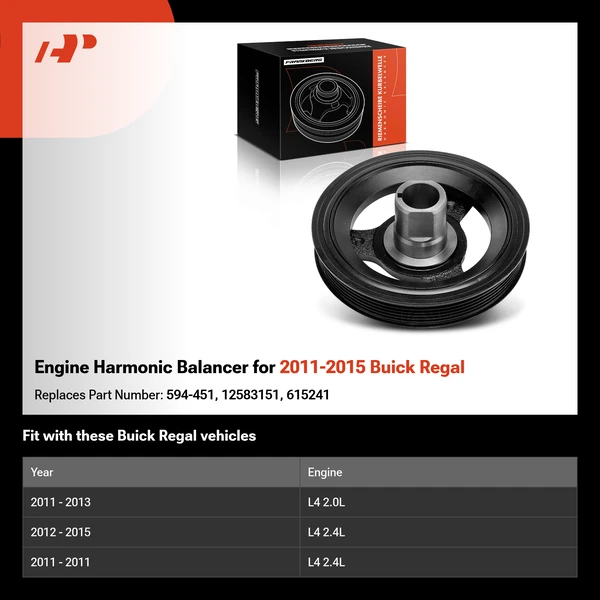 Engine Harmonic Balancer for 2011-2015 Buick Regal