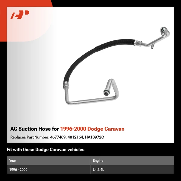 AC Suction Hose for 1996-2000 Dodge Caravan