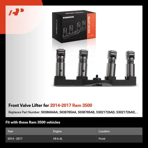 Front Valve Lifter for 2014-2017 Ram 3500