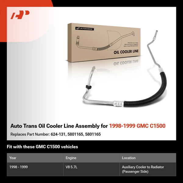 Auto Trans Oil Cooler Line Assembly for 1998-1999 GMC C1500
