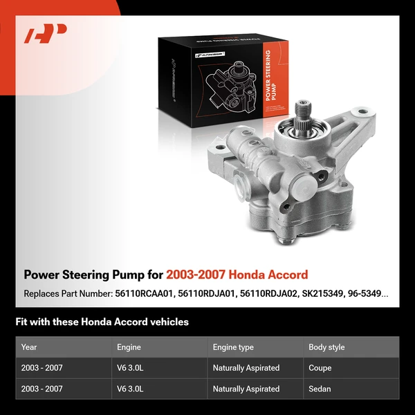 Power Steering Pump for 2003-2007 Honda Accord