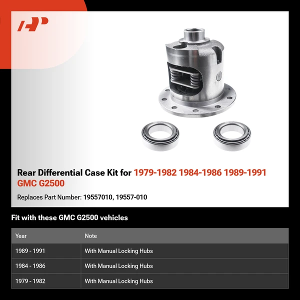 Rear Differential Case Kit for 1979-1982 1984-1986 1989-1991 GMC G2500
