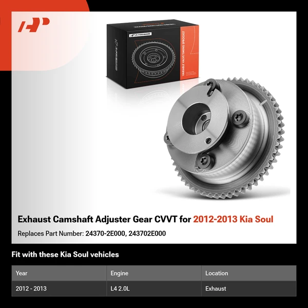 Exhaust Camshaft Adjuster Gear CVVT for 2012-2013 Kia Soul