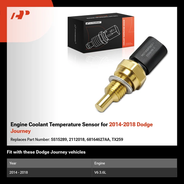 Engine Coolant Temperature Sensor for 2014-2018 Dodge Journey