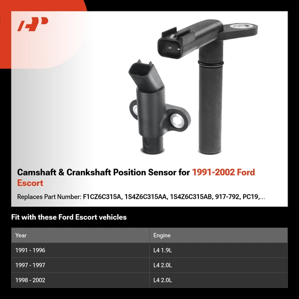 Camshaft & Crankshaft Position Sensor for 1991-2002 Ford Escort