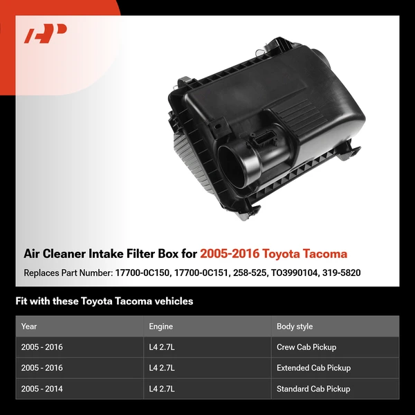 Air Cleaner Intake Filter Box for 2005-2016 Toyota Tacoma