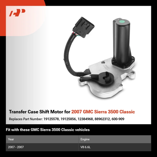 Transfer Case Shift Motor for 2007 GMC Sierra 3500 Classic