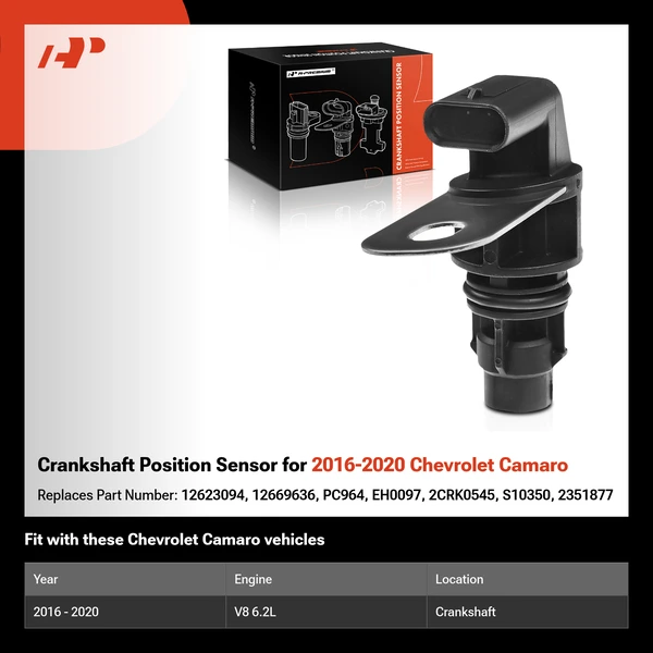 Crankshaft Position Sensor for 2016-2020 Chevrolet Camaro
