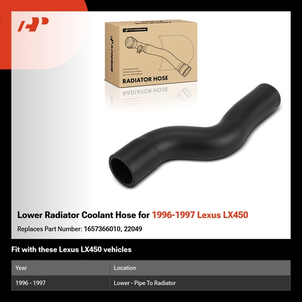 Lower Radiator Coolant Hose for 1996-1997 Lexus LX450