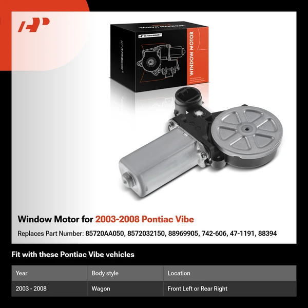 Window Motor for 2003-2008 Pontiac Vibe