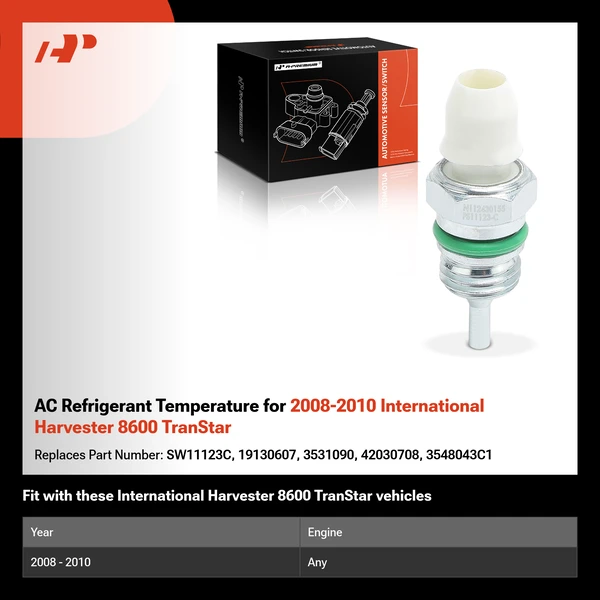AC Refrigerant Temperature for 2008-2010 International Harvester 8600 TranStar