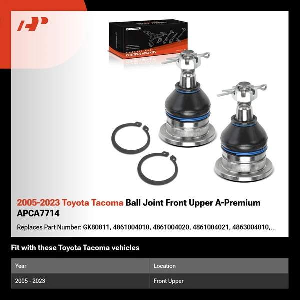 2005-2023 Toyota Tacoma Ball Joint Front Upper A-Premium APCA7714