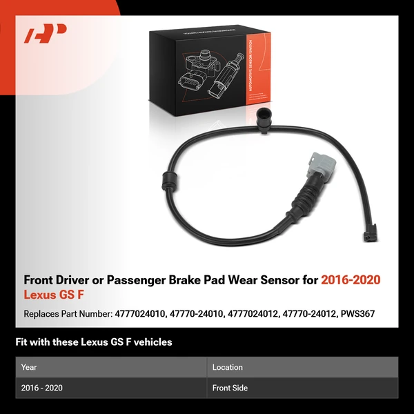 Front Driver or Passenger Brake Pad Wear Sensor for 2016-2020 Lexus GS F
