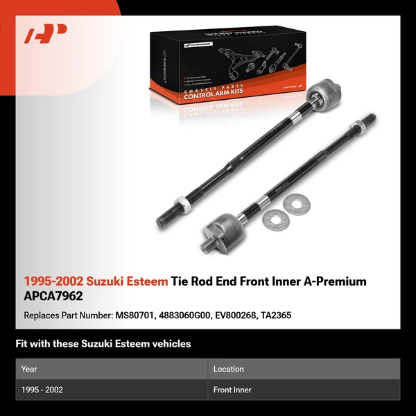1995-2002 Suzuki Esteem Tie Rod End Front Inner A-Premium APCA7962