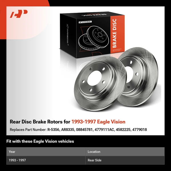 Rear Disc Brake Rotors for 1993-1997 Eagle Vision
