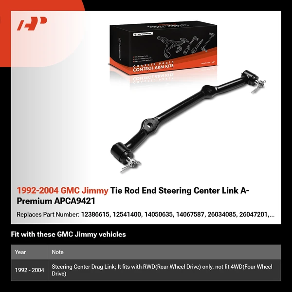 1992-2004 GMC Jimmy Tie Rod End Steering Center Link A-Premium APCA9421
