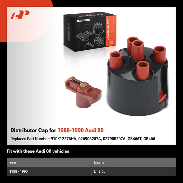Distributor Cap for 1988-1990 Audi 80