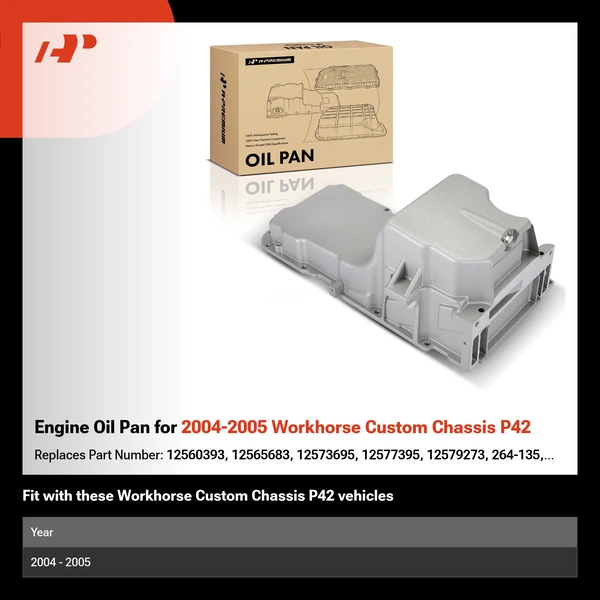 Engine Oil Pan for 2004-2005 Workhorse Custom Chassis P42