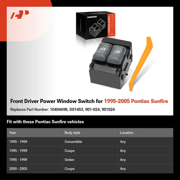 Front Driver Power Window Switch for 1995-2005 Pontiac Sunfire