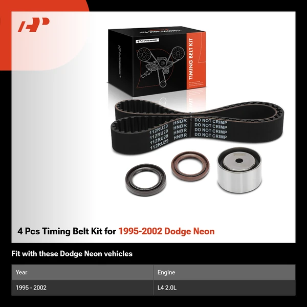 4 Pcs Timing Belt Kit for 1995-2002 Dodge Neon