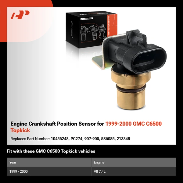 Engine Crankshaft Position Sensor for 1999-2000 GMC C6500 Topkick