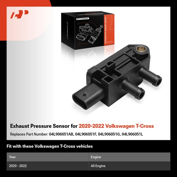 Exhaust Pressure Sensor for 2020-2022 Volkswagen T-Cross