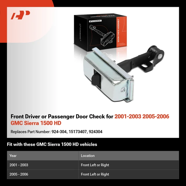 Front Driver or Passenger Door Check for 2001-2003 2005-2006 GMC Sierra 1500 HD