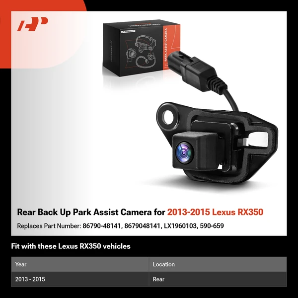 Rear Back Up Park Assist Camera for 2013-2015 Lexus RX350