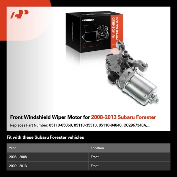 Front Windshield Wiper Motor for 2008-2013 Subaru Forester