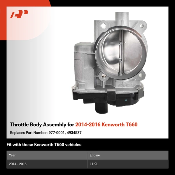 Throttle Body Assembly for 2014-2016 Kenworth T660