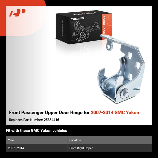 Front Passenger Upper Door Hinge for 2007-2014 GMC Yukon