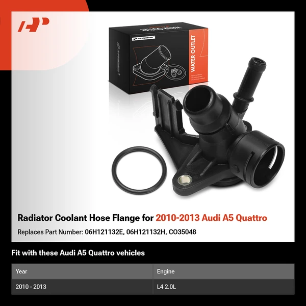 Radiator Coolant Hose Flange for 2010-2013 Audi A5 Quattro