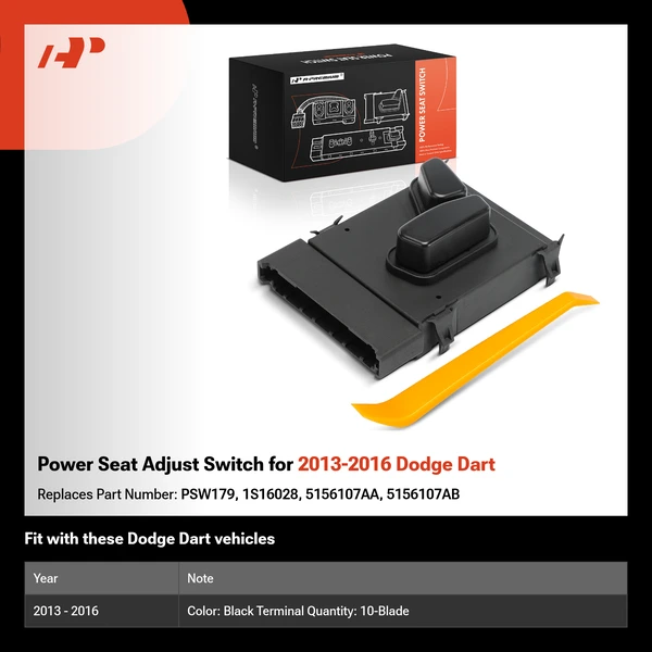 Power Seat Adjust Switch for 2013-2016 Dodge Dart