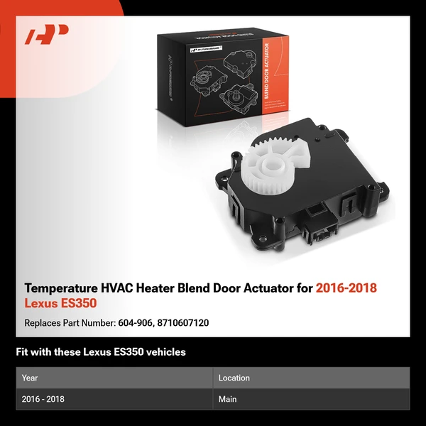 Temperature HVAC Heater Blend Door Actuator for 2016-2018 Lexus ES350