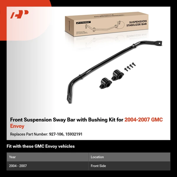 Front Suspension Sway Bar with Bushing Kit for 2004-2007 GMC Envoy