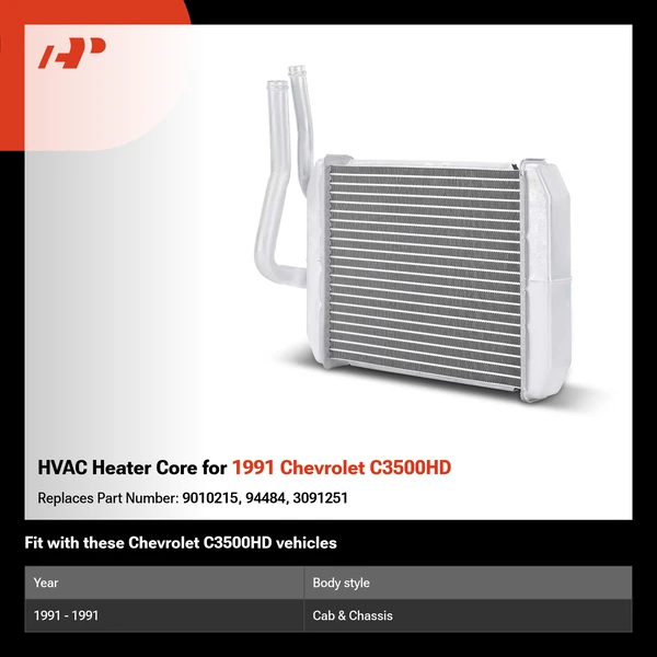 HVAC Heater Core for 1991 Chevrolet C3500HD