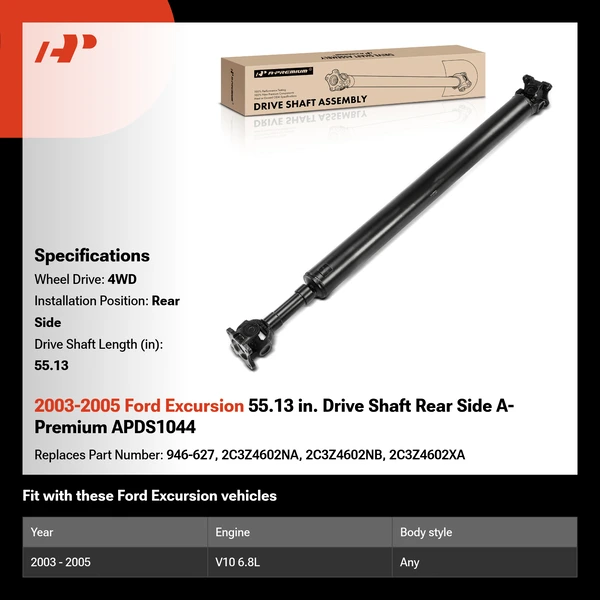 2003-2005 Ford Excursion 55.13 in. Drive Shaft Rear Side A-Premium APDS1044
