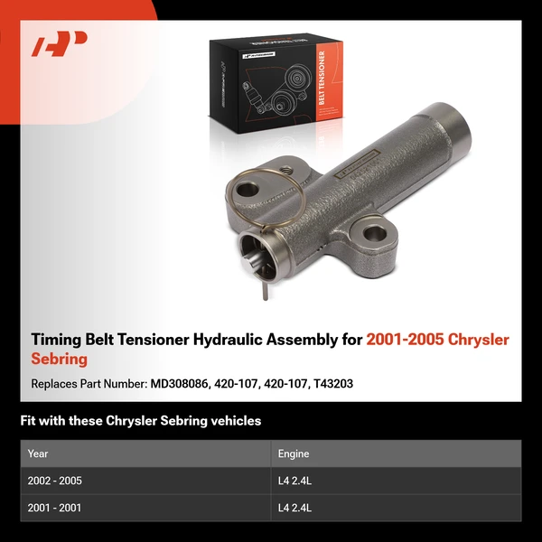 Timing Belt Tensioner Hydraulic Assembly for 2001-2005 Chrysler Sebring