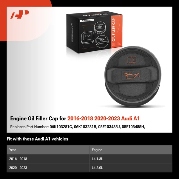 Engine Oil Filler Cap for 2016-2018 2020-2023 Audi A1