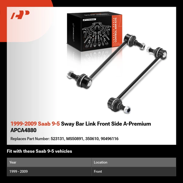 1999-2009 Saab 9-5 Sway Bar Link Front Side A-Premium APCA4880