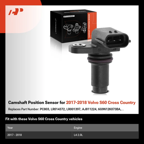 Camshaft Position Sensor for 2017-2018 Volvo S60 Cross Country