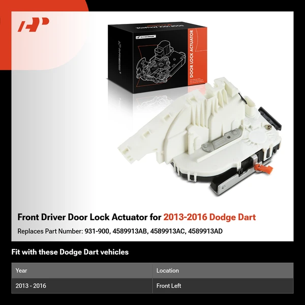 Front Driver Door Lock Actuator for 2013-2016 Dodge Dart