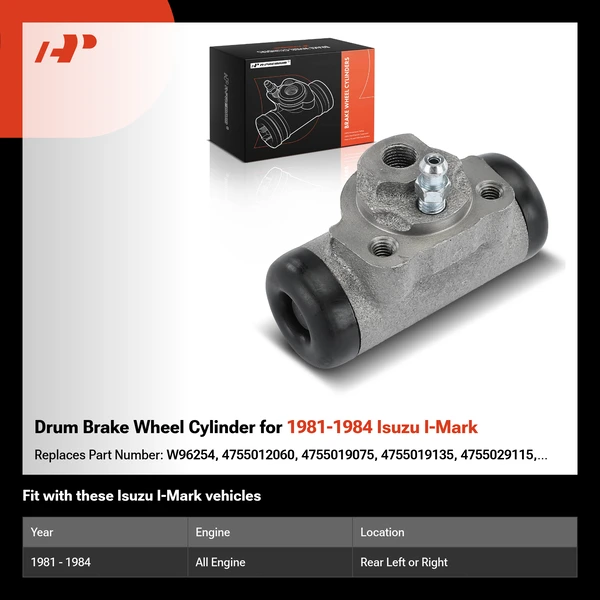 Drum Brake Wheel Cylinder for 1981-1984 Isuzu I-Mark