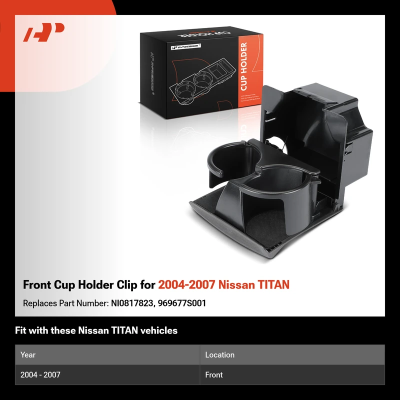 Front Cup Holder Clip for 2004-2007 Nissan TITAN