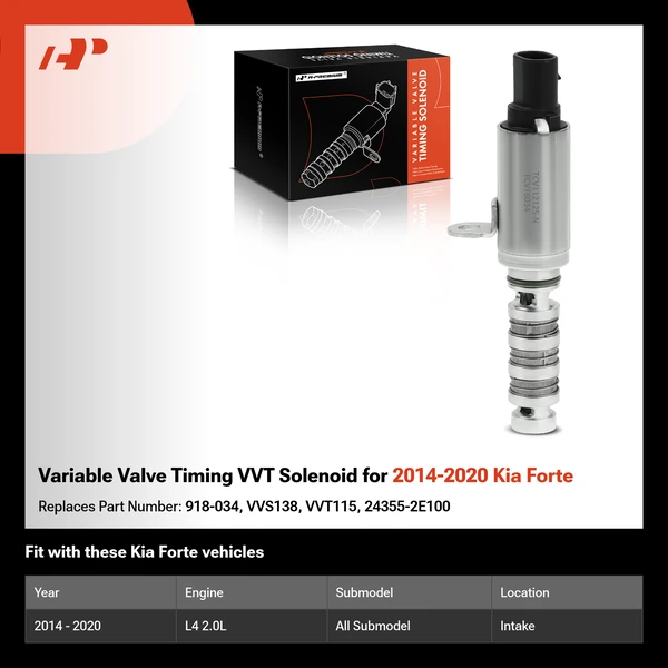 Variable Valve Timing VVT Solenoid for 2014-2020 Kia Forte