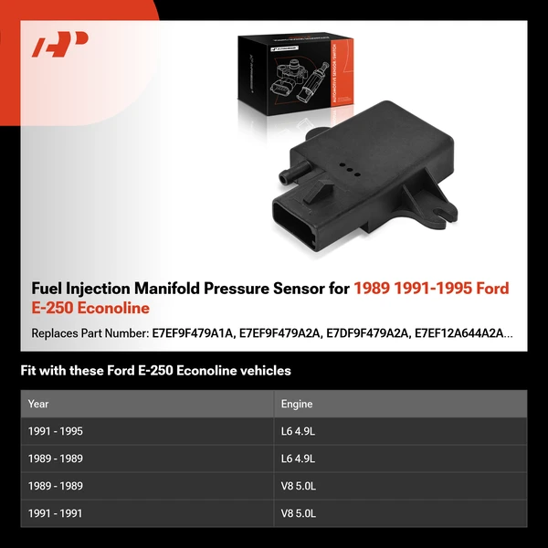 Fuel Injection Manifold Pressure Sensor for 1989 1991-1995 Ford E-250 Econoline