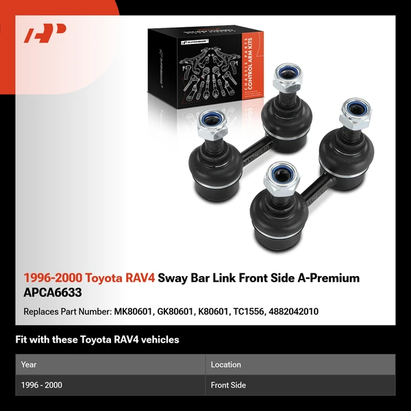 1996-2000 Toyota RAV4 Sway Bar Link Front Side A-Premium APCA6633