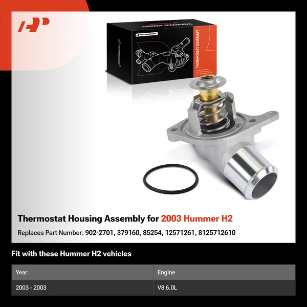Thermostat Housing Assembly for 2003 Hummer H2