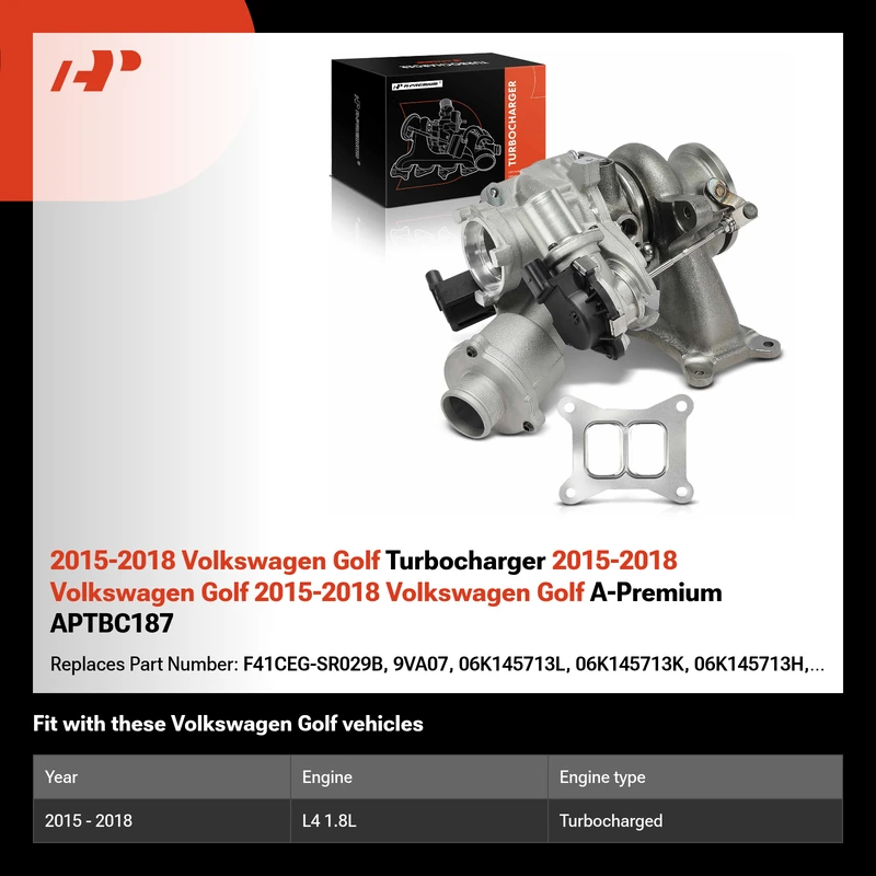 2015-2018 Volkswagen Golf Turbocharger 2015-2018 Volkswagen Golf 2015-2018 Volkswagen Golf A-Premium APTBC187