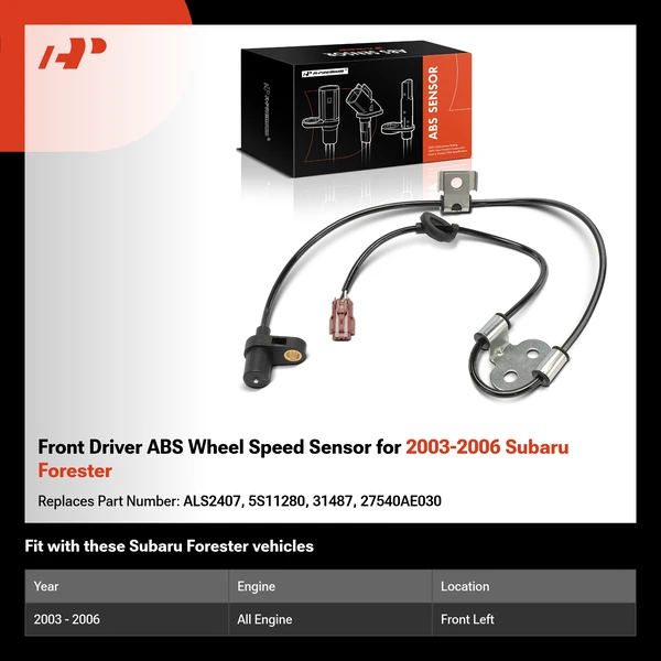 Front Driver ABS Wheel Speed Sensor for 2003-2006 Subaru Forester